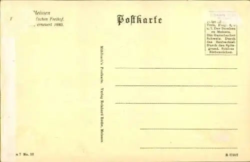 Ak Alt Meißen, Tor am Jahnaschen Freihof