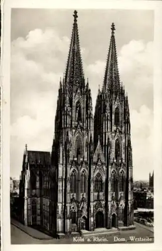 Ak Köln am Rhein, Dom, Westseite