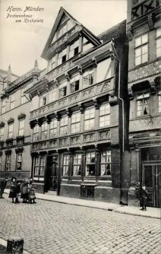 Ak Hann. Münden in Niedersachsen, Pastorenhaus am Kirchplatz, Fachwerkhaus
