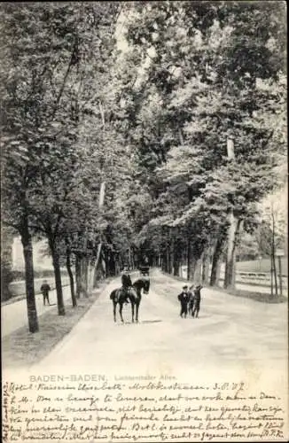 Ak Baden Baden am Schwarzwald, Lichtenthaler Allee