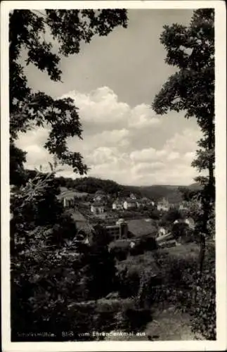 Ak Schalksmühle im Sauerland,  Blick vom Ehrendenkmal, Landschaft, Wolken, Häuser