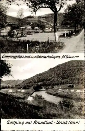 Ak Brück Ahrbrück, Restaurant Zur Dorfschenke von Heinrich Leuer, Camping