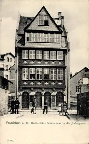 Ak Frankfurt am Main, Rothschilds-Stammhaus, Judengasse