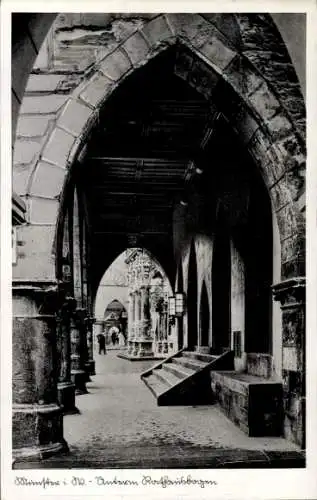 Ak Münster Westfalen, Unter dem Rathausbogen, Treppe