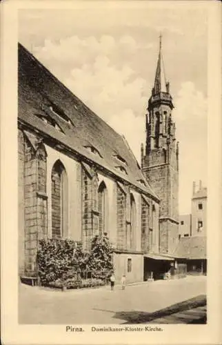 Ak Pirna in Sachsen, Dominikaner-Kloster-Kirche