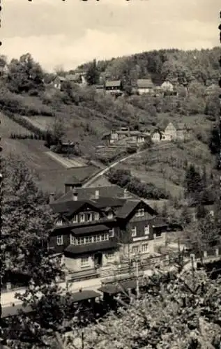 Ak Kurort Hartha Hintergersdorf Tharandt im Erzgebirge, Landschaft mit Häusern, Berghang, Wäldern