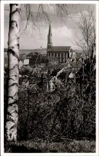 Ak Münchberg in Oberfranken Bayern, aufnahme, Kirche, Altstadt, Baum, Landschaft