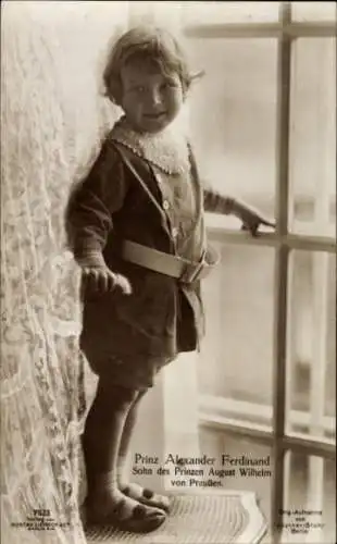 Ak Prinz Alexander Ferdinand von Preußen, Sohn des Prinzen August Wilhelm, Portrait