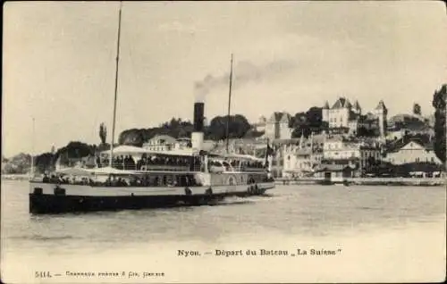 Ak Nyon Kanton Waadt, Dampfer La Suisse