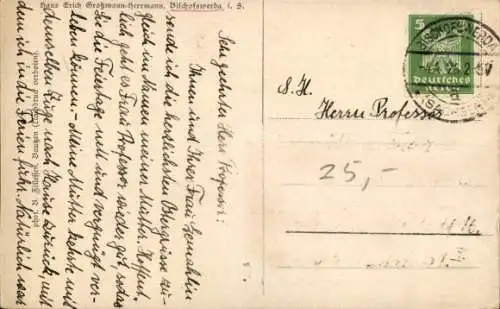 Ak Bischofswerda in Sachsen, Haus Erick Großmann-Herrmann