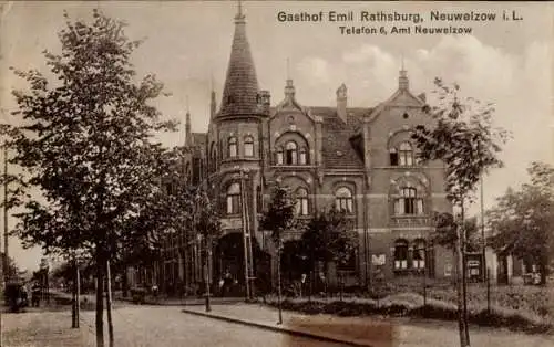 Ak Neuwelzow Welzow in der Lausitz, Gasthof Emil Rathsburg