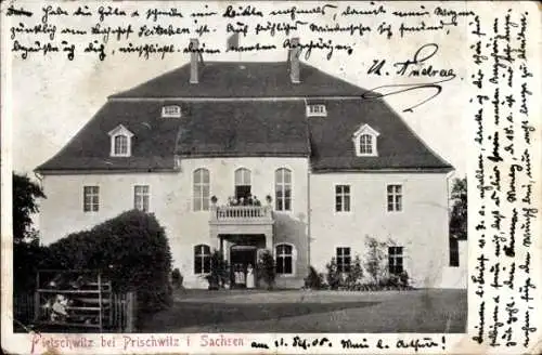 Ak Prischwitz Göda in der Oberlausitz, Villa, Pietzschwitz