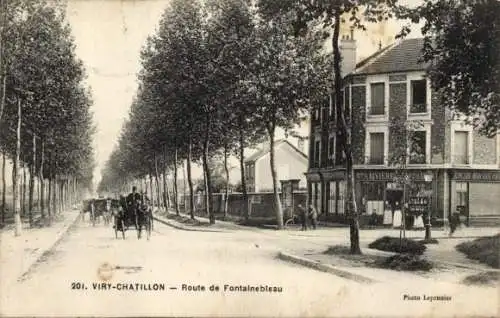 Ak Viry Châtillon Essonne, Route de Fontainebleau