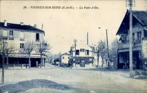 Ak Vigneux sur Seine Essonne, La Platte d'Oie
