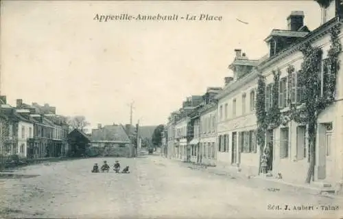 Ak Appeville Annebault Eure, La Place