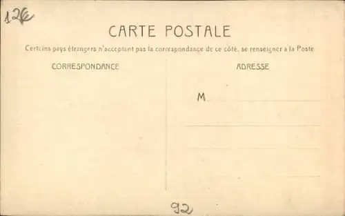 Ak Courbevoie Hauts de Seine, 7  La Rue de Bezons, Place Charras, alte Straßenansicht