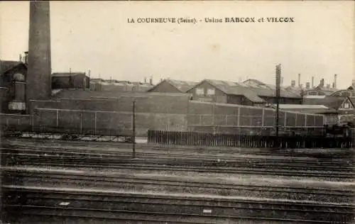 Ak La Courneuve Seine Saint Denis, Fabrik BABCOX et VILCOX, Industriebauten
