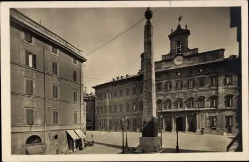 Ak Roma Rom Lazio, Palazzo vecchio di Montecitorio, Obelisk,  Architektur, Platz