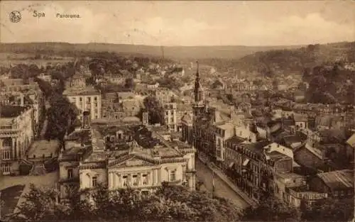 Ak Spa Wallonien Lüttich, Panorama