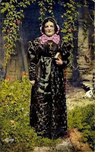 Ak Costumes de Savoie, Frau in französischer Tracht, Termignon