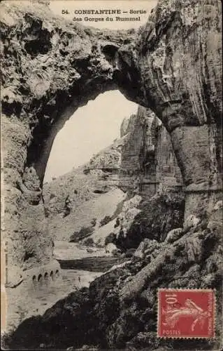 Ak Constantine Algerien, Sortie des Gorges du Rummel