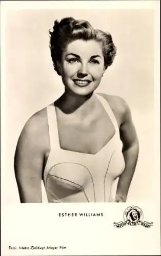 Ak Schauspielerin und Schwimmerin Esther Williams, Portrait