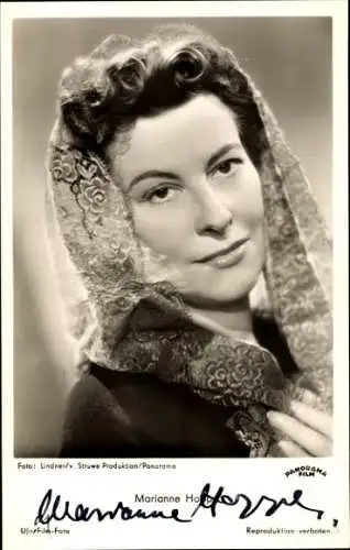 Ak Schauspielerin Marianne Hoppe, Portrait, Autogramm, Der Mann meines Lebens