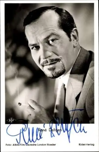 Ak Schauspieler René Deltgen, Portrait, Autogramm, Frühlingslied