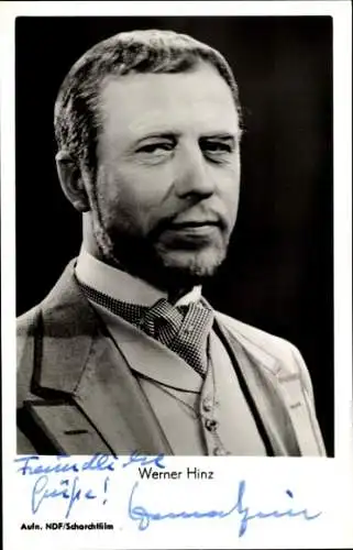 Ak Schauspieler Werner Hinz, Portrait, Autogramm