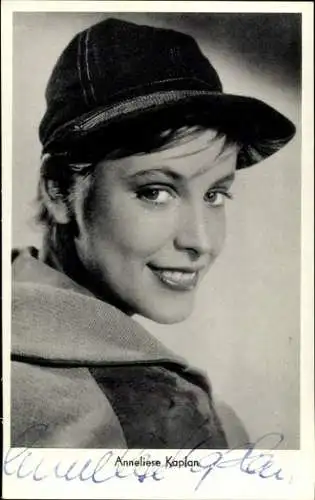 Ak Schauspielerin Anneliese Kaplan, Portrait, Autogramm
