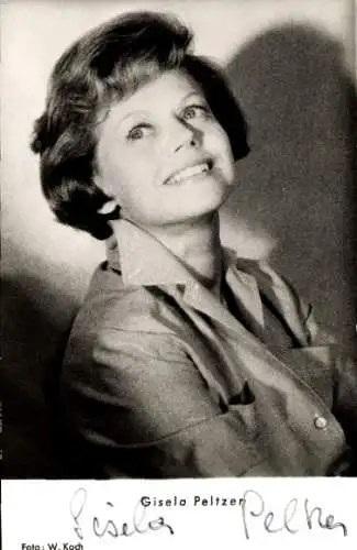 Ak Schauspielerin Gisela Peltzer, Portrait, Autogramm