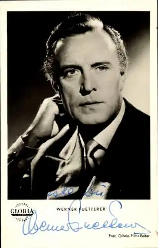 Ak Schauspieler Werner Fuetterer, Portrait, Autogramm, Wofür ich lebe