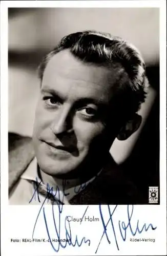 Ak Schauspieler Claus Holm, Portrait, Autogramm