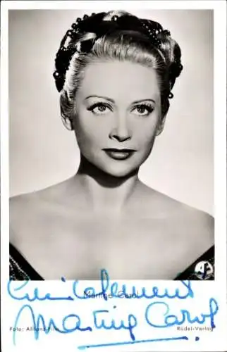 Ak Schauspielerin Martine Carol, Portrait, Film Lukrezia Borgia, Autogramm