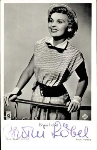 Ak Schauspielerin Bruni Löbel, Portrait, Autogramm