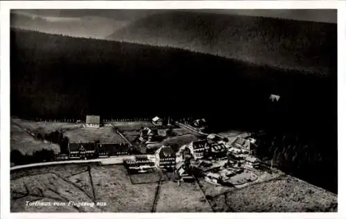 Ak Torfhaus Clausthal Zellerfeld im Oberharz, Fliegeraufnahme