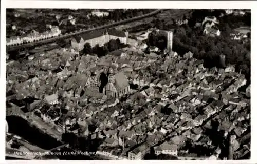 Ak Hann. Münden in Niedersachsen, Fliegeraufnahme