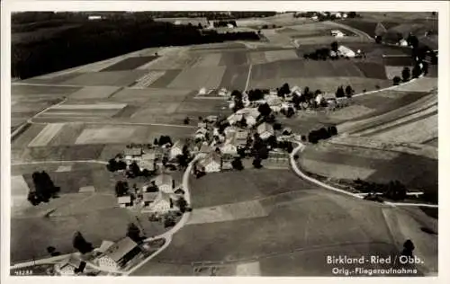 Ak Birkland Peiting in Oberbayern, Fliegeraufnahme