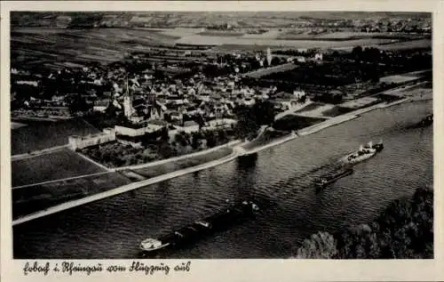 Ak Erbach im Rheingau Eltville am Rhein Hessen, Fliegeraufnahme
