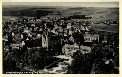 Ak Donaueschingen im Schwarzwald, Fliegeraufnahme