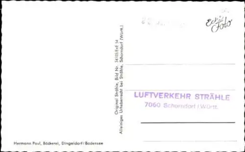 Ak Dingelsdorf Konstanz am Bodensee, Luftbild