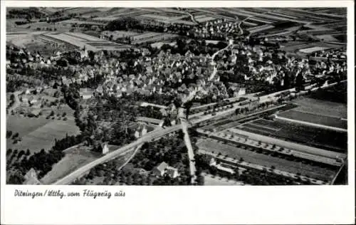 Ak Ditzingen in Württemberg, Ditzingen aus der Vogelperspektive