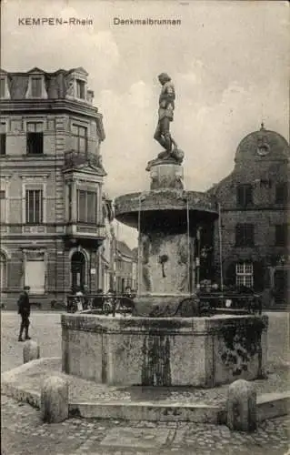 Ak Kempen am Niederrhein, Denkmalbrunnen