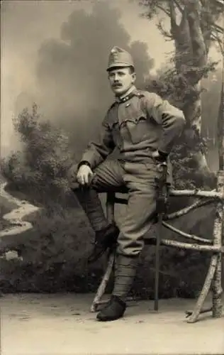 Foto Ak KuK Soldat in Uniform, Portrait
