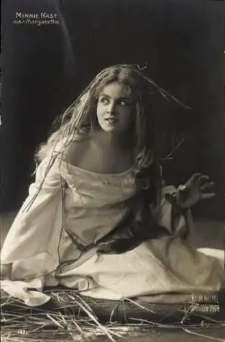 Ak Opernsängerin Minnie Nast, Margarethe, Opernszene