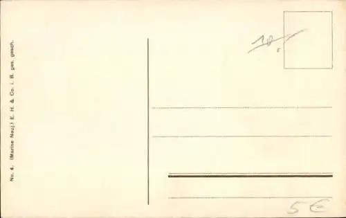 Ak Glückwunsch Neujahr, Kriegsschiff, Matrosen