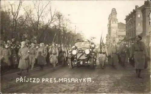 Foto Ak Präsident Tomáš Garrigue Masaryk, Soldaten