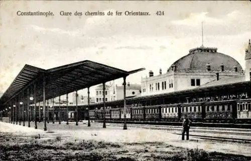 CPA Constantinople Istanbul Turquie, Gare des chemins de fer Orientaux