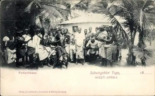 Ak Schutzgebiet Togo West-Afrika, Fetischtanz