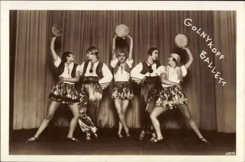 Ak Grolnykoff Ballett, Tänzer, Tamburin